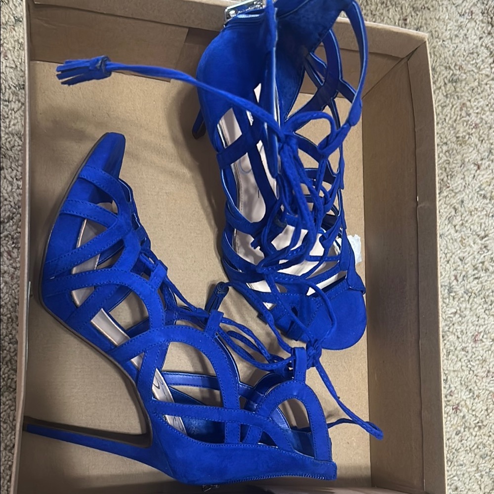 Jessica Simpson Blue Strappy Heels